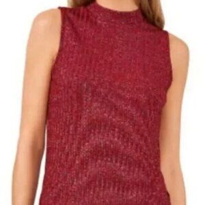 Vince Camuto Sleeveless Rib-Knit Mock Neck Top Sz XL